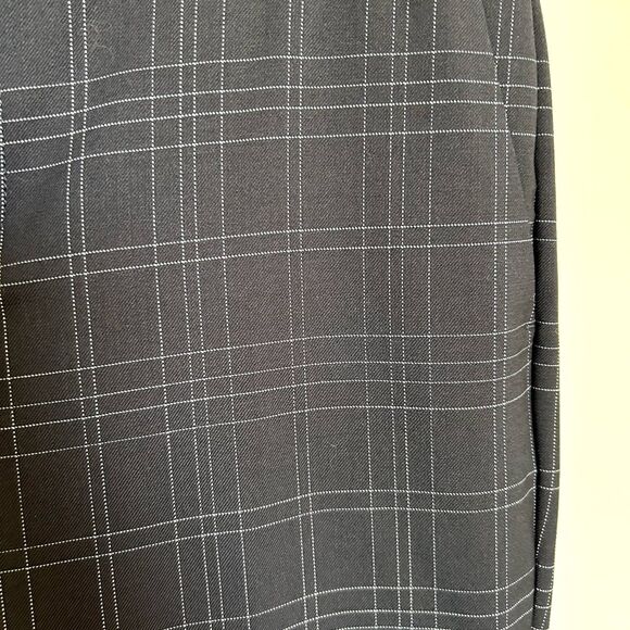 Banana Republic Logan Trouser-Fit Wool-Blend Pant Career Size 8S Blue Plaid - Picture 9 of 16